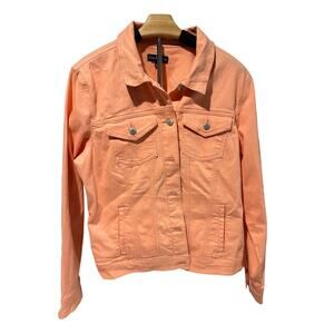 Kim Rogers Women's XL Coral Denim Jean Jacket